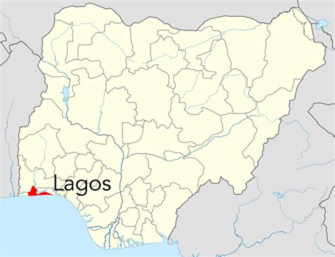 map of nigeria showing lagos state